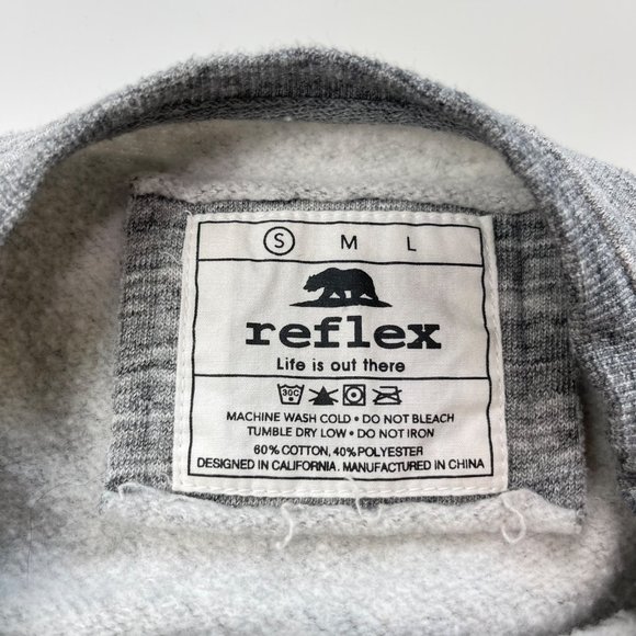 Reflex Gray Chevron Crew Neck Sweatshirt Size S - Picture 5 of 9